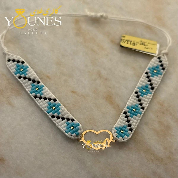 دستبند میوکی قلب پروانه ای طلا